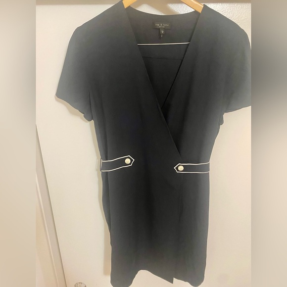 Rag & Bone Tabitha Short Sleeve Black Mini Dress - Picture 14 of 16